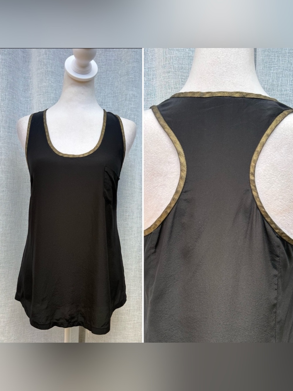 Joie black sleeveless crewneck top blouse